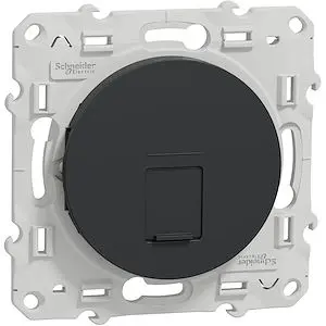 Odace - prise RJ45 cat.6 UTP - grade 1 à 2 (tél. + info.) - à vis - anthracite - SCHNEIDER ELECTRIC - S540471