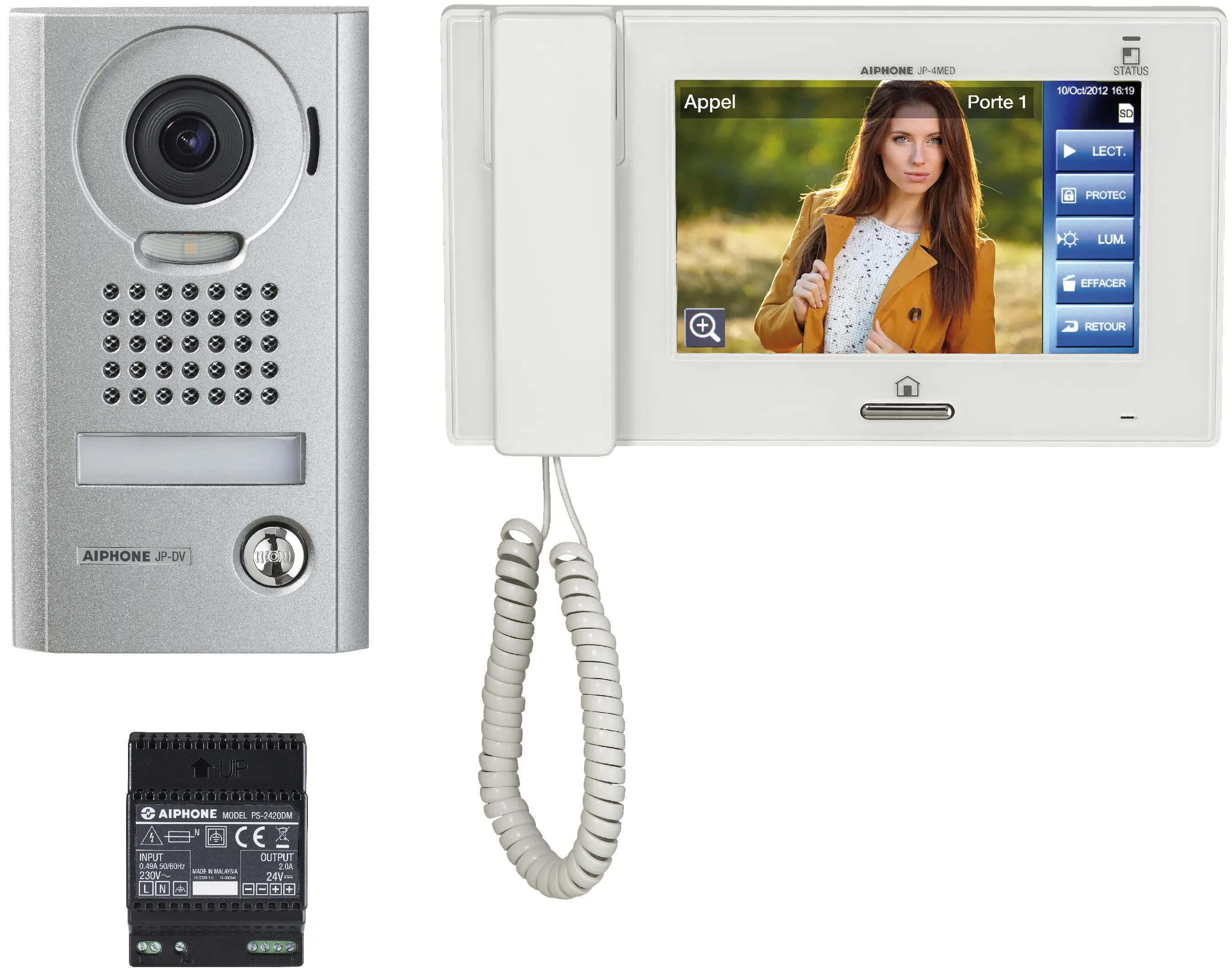 Kit vidéo platine saillie antivandale avec moniteur écran 7'' JOS1V Kit vidéo platine saillie antivandale avec moniteur écran 7'' JOS1V