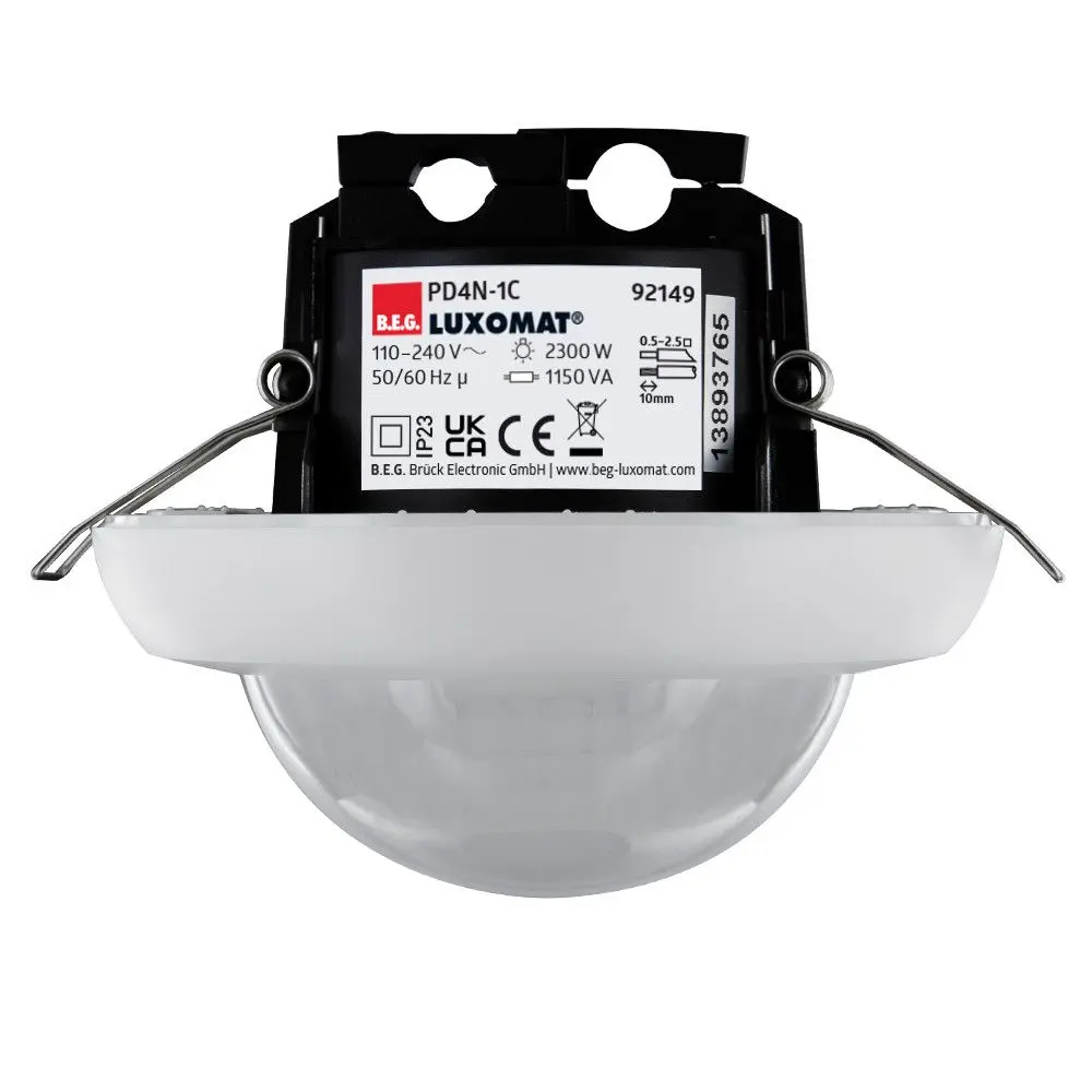 Détecteur de mouvement PD4N-1C-FP 360°, 1 canal faux plafond, Télécommandable - BEG - 92149