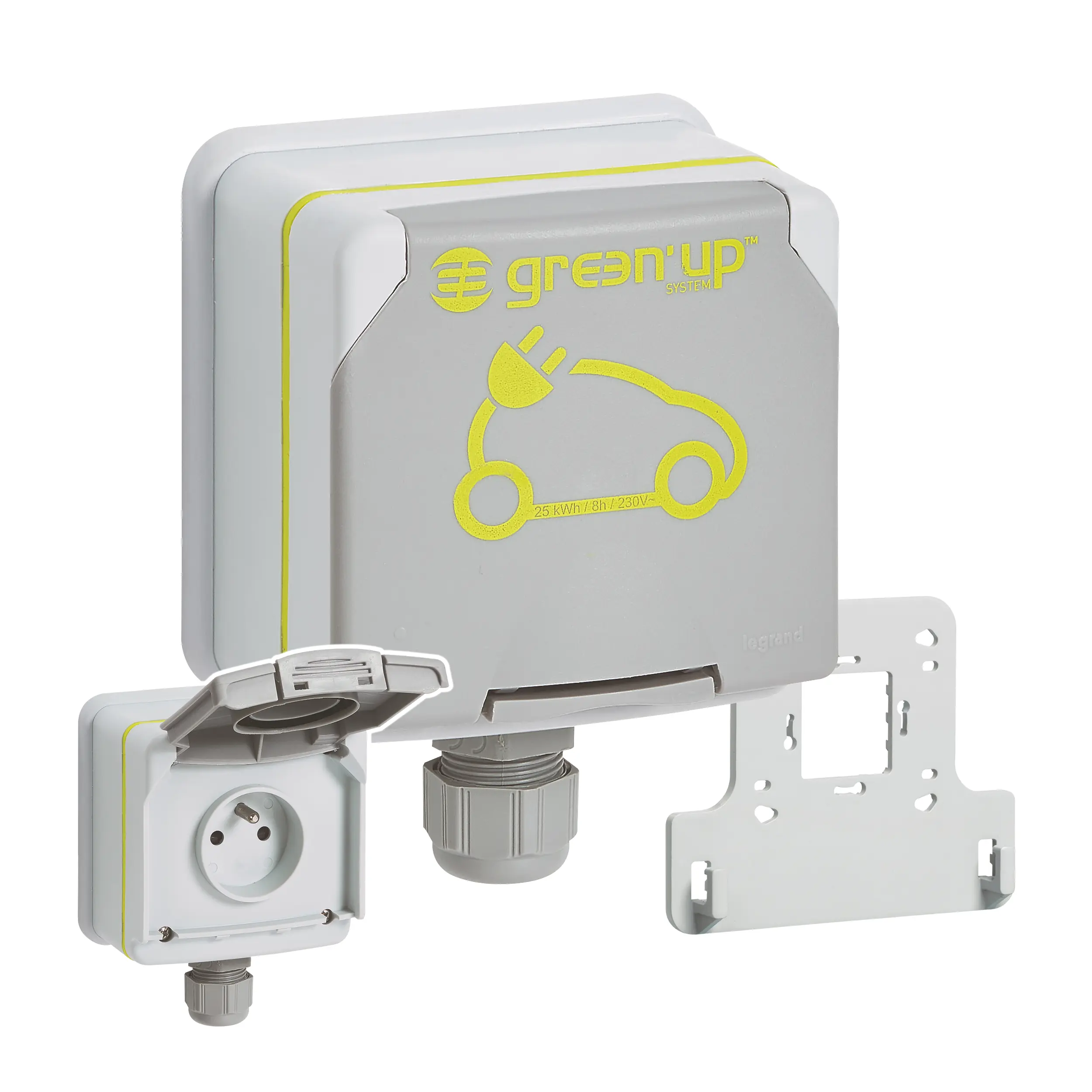Prise saillie Green'up Access véhicule électrique Modes 1/2 IP66 IK08 16A 230V - LEGRAND - 90471