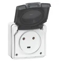 Prise étanche 2P+T 20A Plexo complet IP55 saillie - gris - LEGRAND - 91655