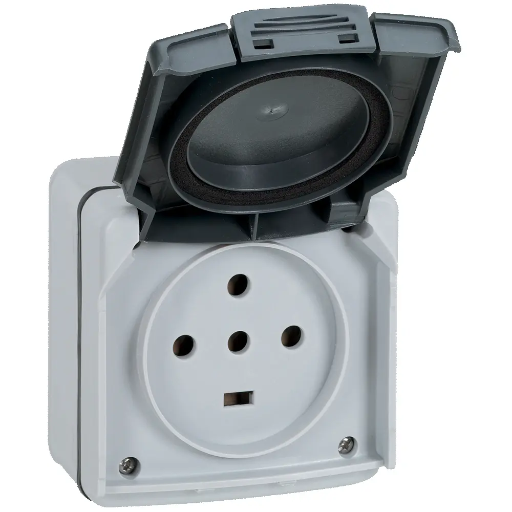 Prise étanche 3P+T+N 20A Plexo complet IP55 saillie - gris - LEGRAND - 91657