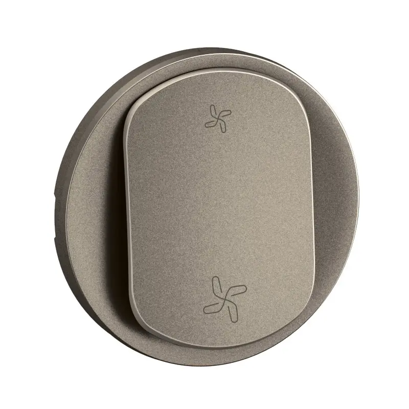 Enjoliveur pour interrupteur ou poussoir VMC Céliane 2 vitesses - Titanium - LEGRAND - CT6001