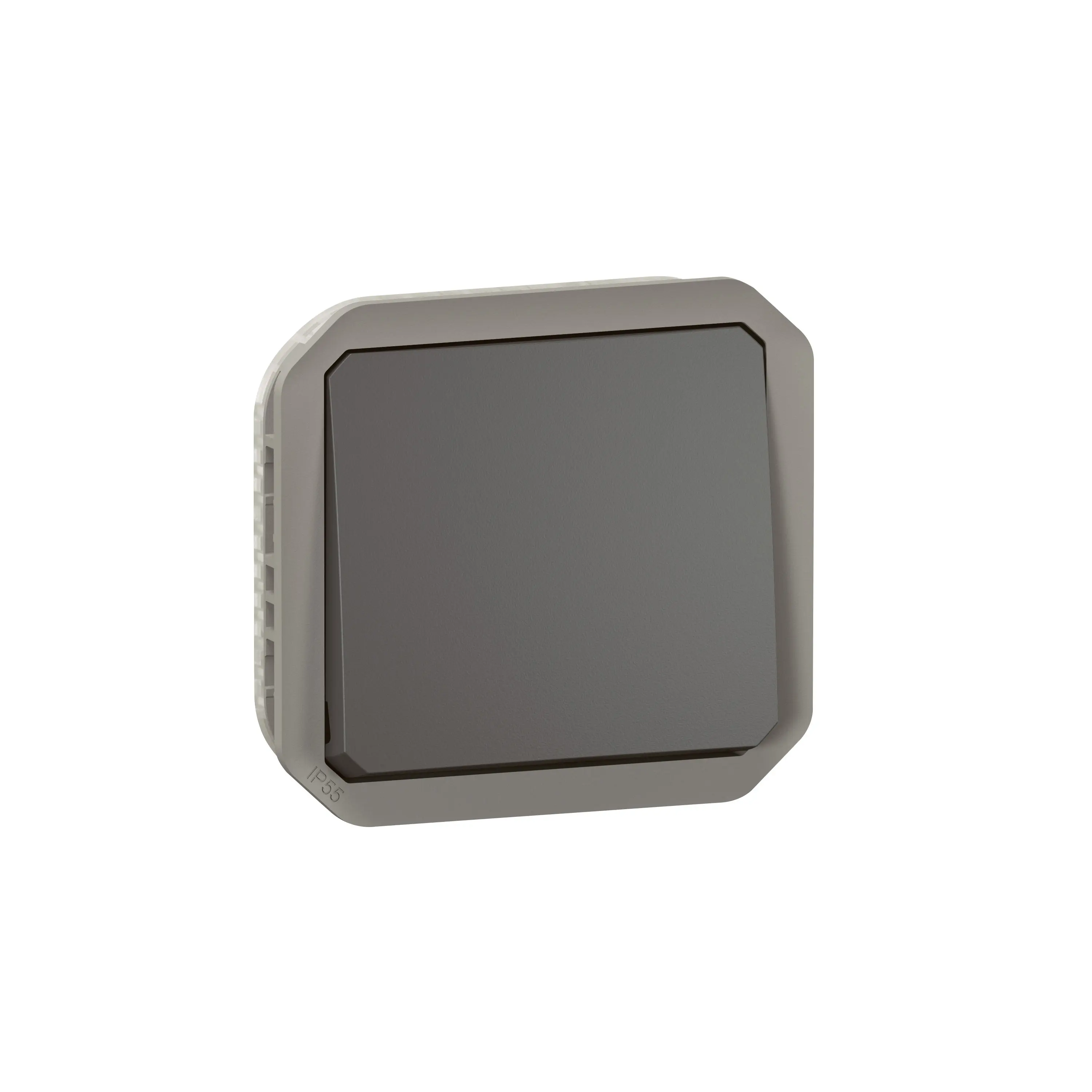 Interrupteur ou va-et-vient étanche Plexo 10AX 250V~ IP55 IK08 avec enjoliveur finition anthracite - LEGRAND - 069801L