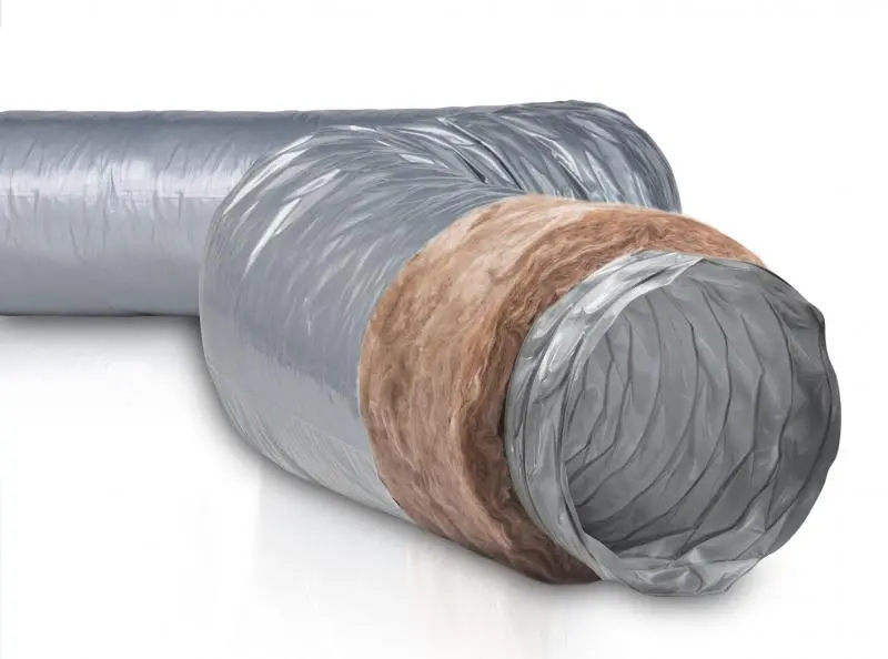 Gaine PVC souple SRFPVCETH ECOSOFT avec isolation thermique 25 mm Ø 125 mm 6 m - NATHER - 549244