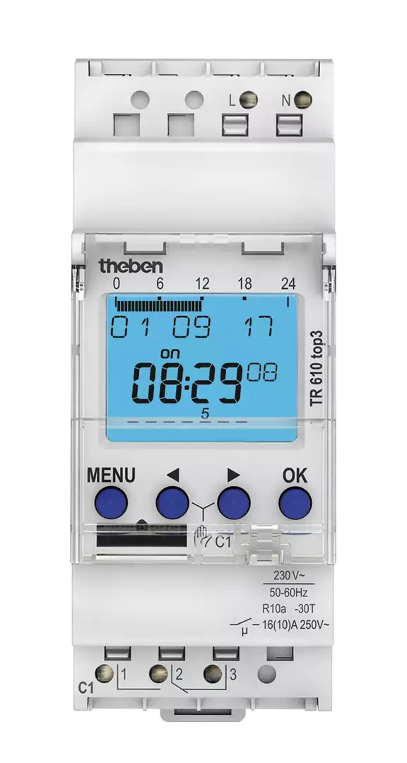 Interrupteur Horaire hebdomadaire 2 Modules- Graphite Schneider