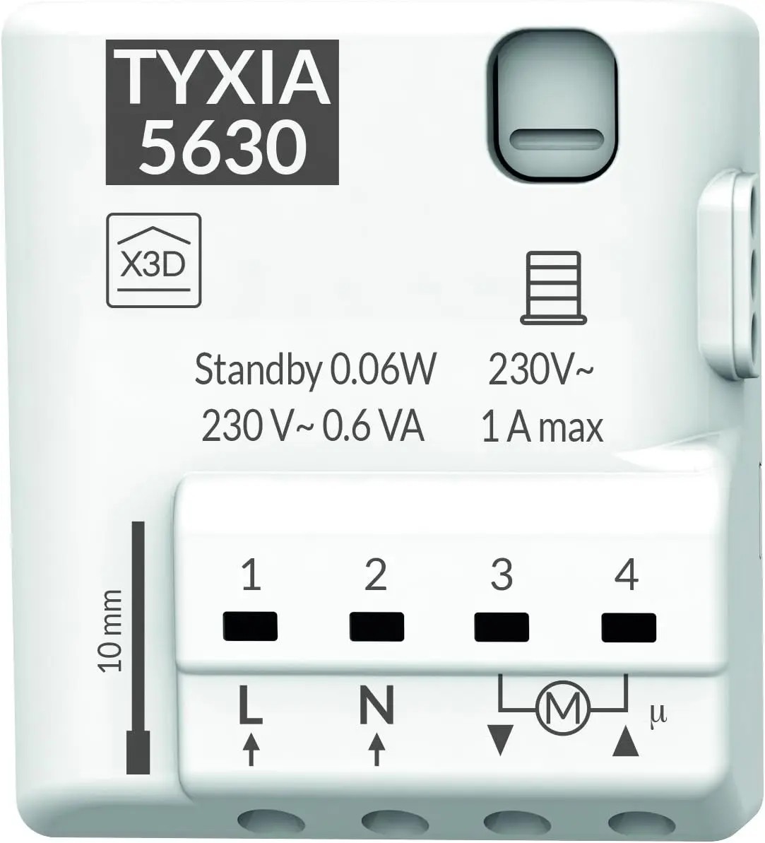 Récepteur radio nanomodule Tyxia 5630 pour moteur de volet roulant jusqu'à 1 A - DELTA DORE - 6351401