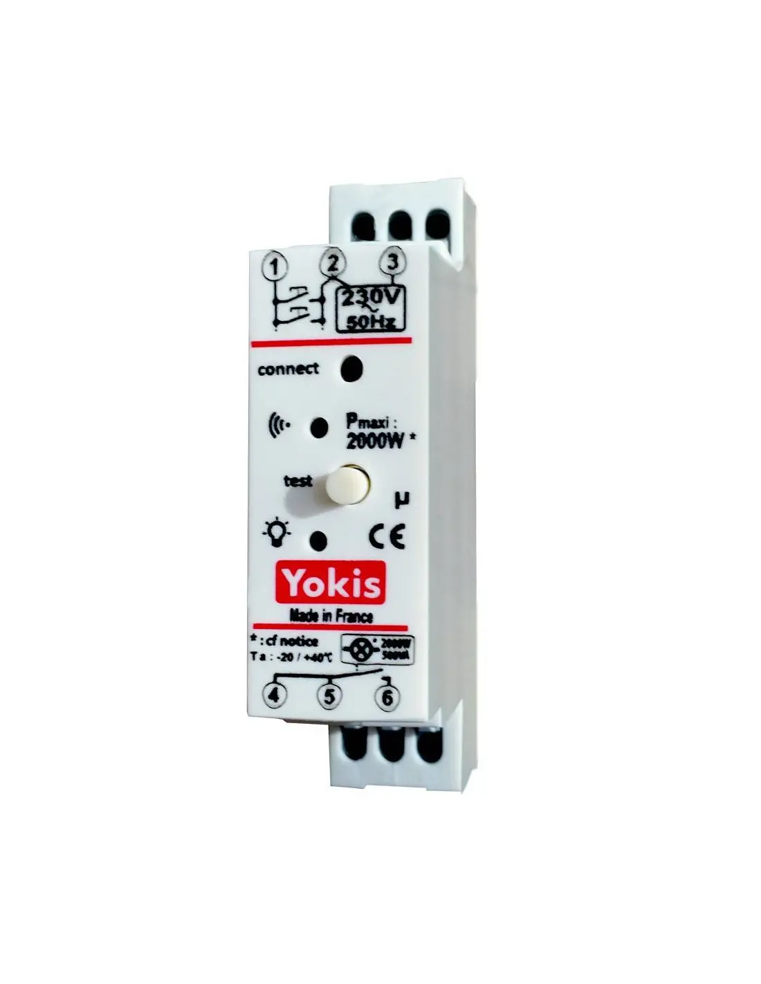 Yokis TLM1T45P Commande murale Power pour micromodule radio - 1 touche