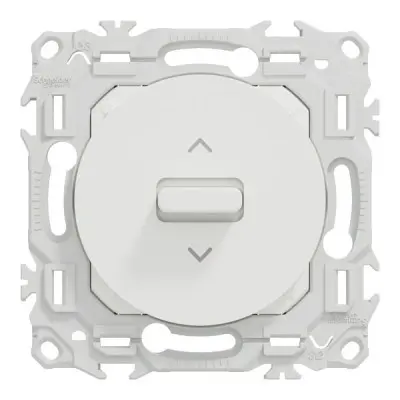 Inter ou poussoir volet roulant 3 positions a levier blanc craie - SCHNEIDER - S920208