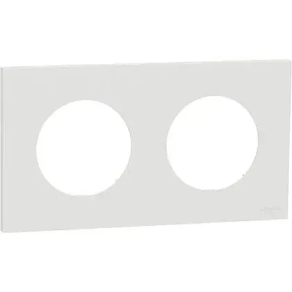 Lot de 84 plaques de finition 2 postes - couleur Blanc craie