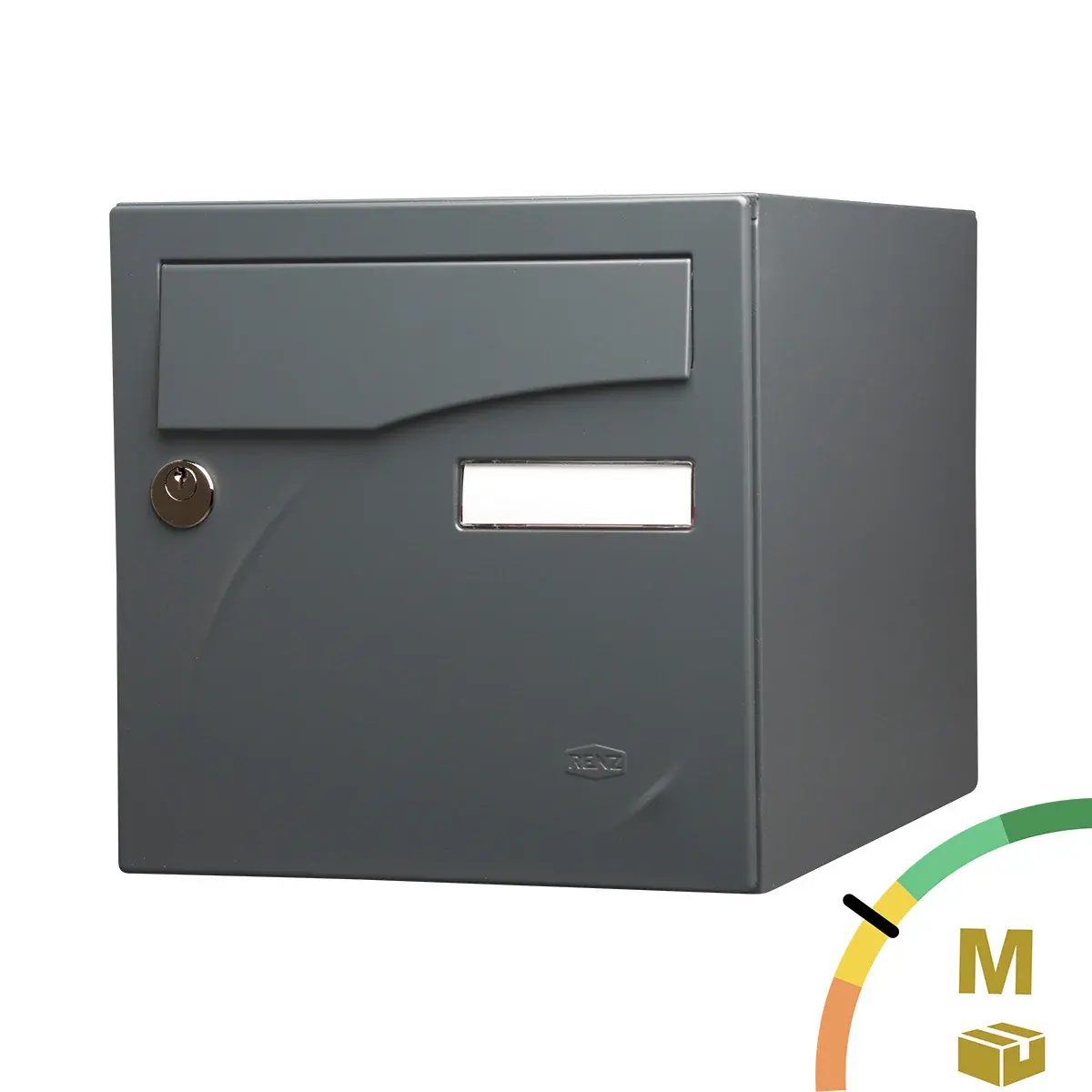 Boite aux lettres Préface 2 portes Gris anthracite RAL 7016M - RENZ - 231124