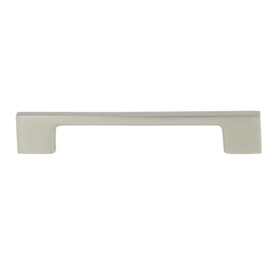 Poignée fine entraxe 128 mm aluminium nickel velours + 2 vis de 30 mm - CADAP - P0564/128/18S