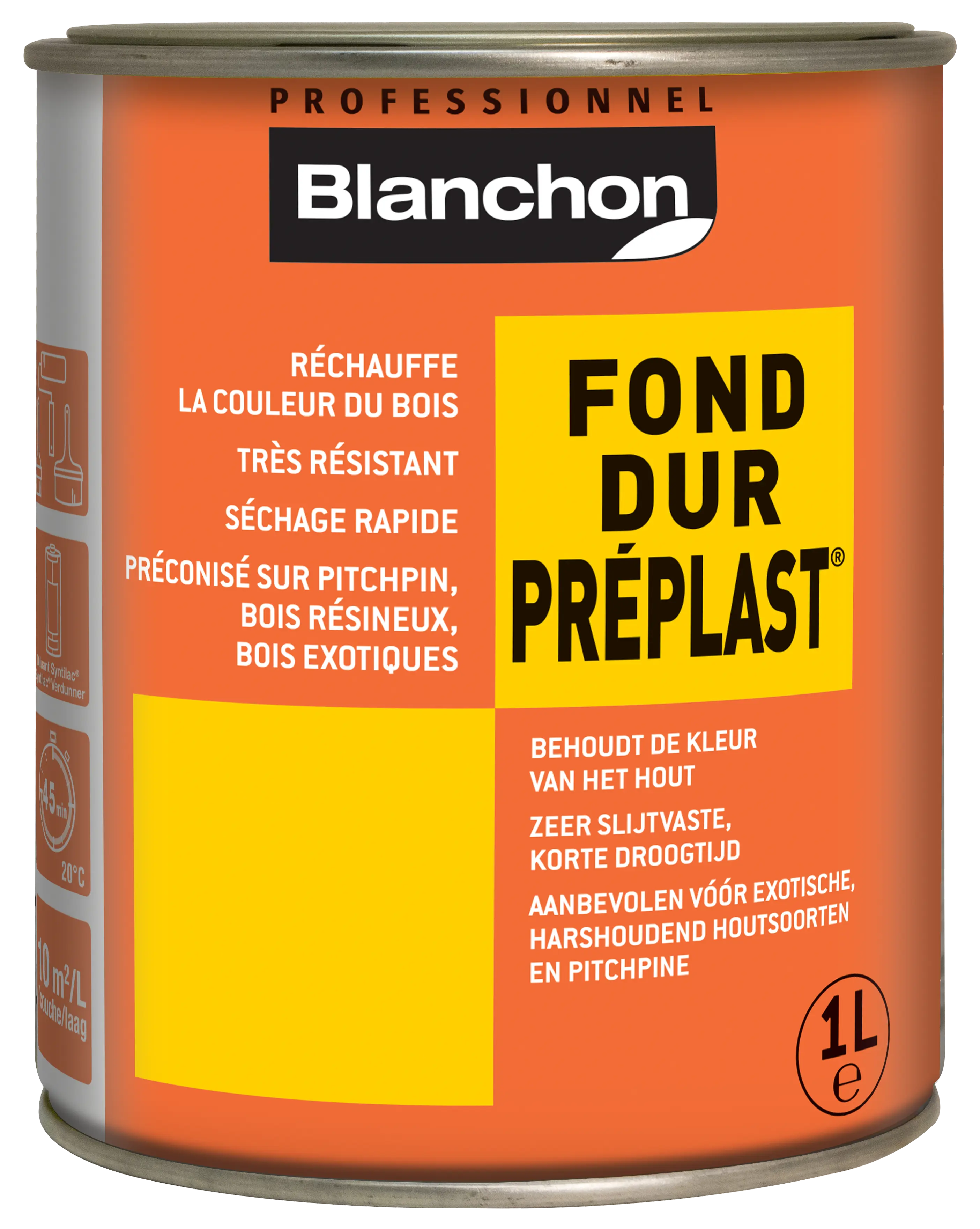 Fond dur preplast incolore 1L - BLANCHON - 04101214