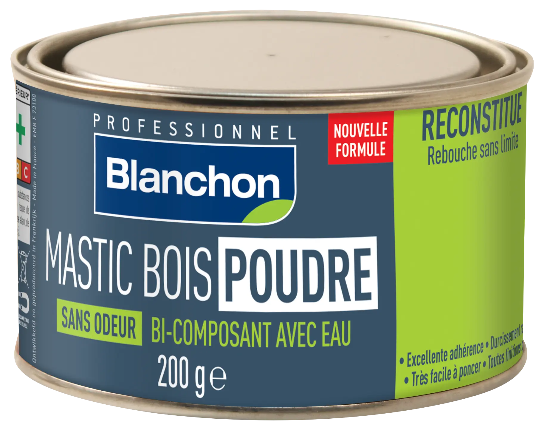 Mastic bois poudre bois chêne clair 200g - BLANCHON - 01103129
