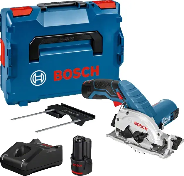 Scie circulaire BOSCH GKS 12V-26 - 2 batteries 12V 3.0Ah Li-Ion - Avec lame bois - 06016A1005