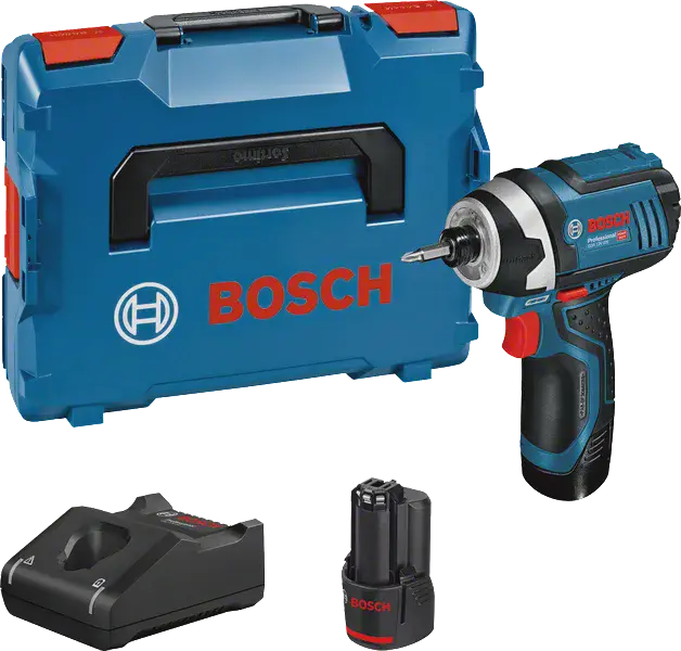 Visseuse à chocs BOSCH GDR 12V-105 - 2 batteries 12V 2.0Ah, chargeur, coffret - 06019A6977