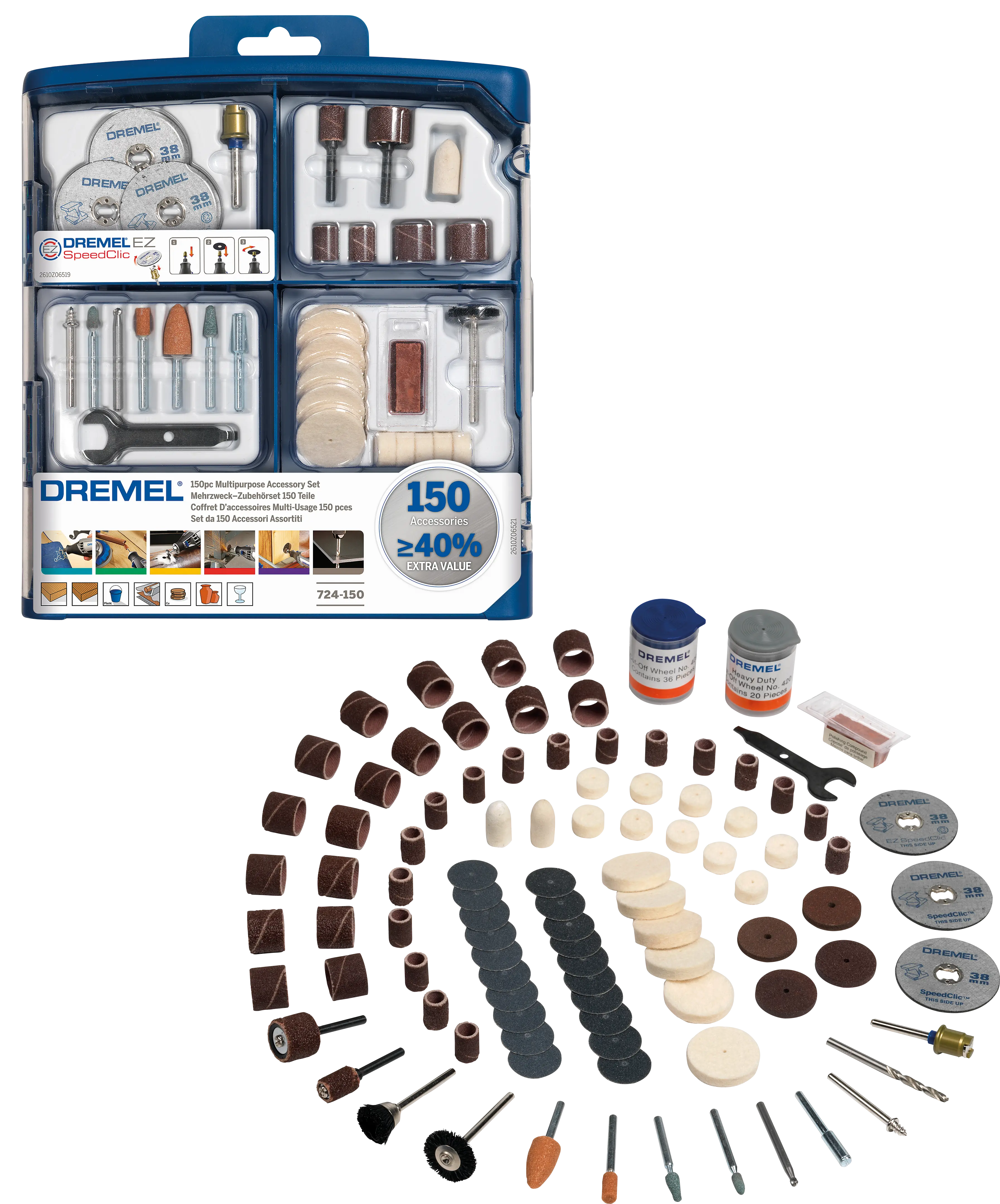 Kit Accessoires Outil Rotatif – 60 Pièces – Disques Découpe Diamètre 22-32mm