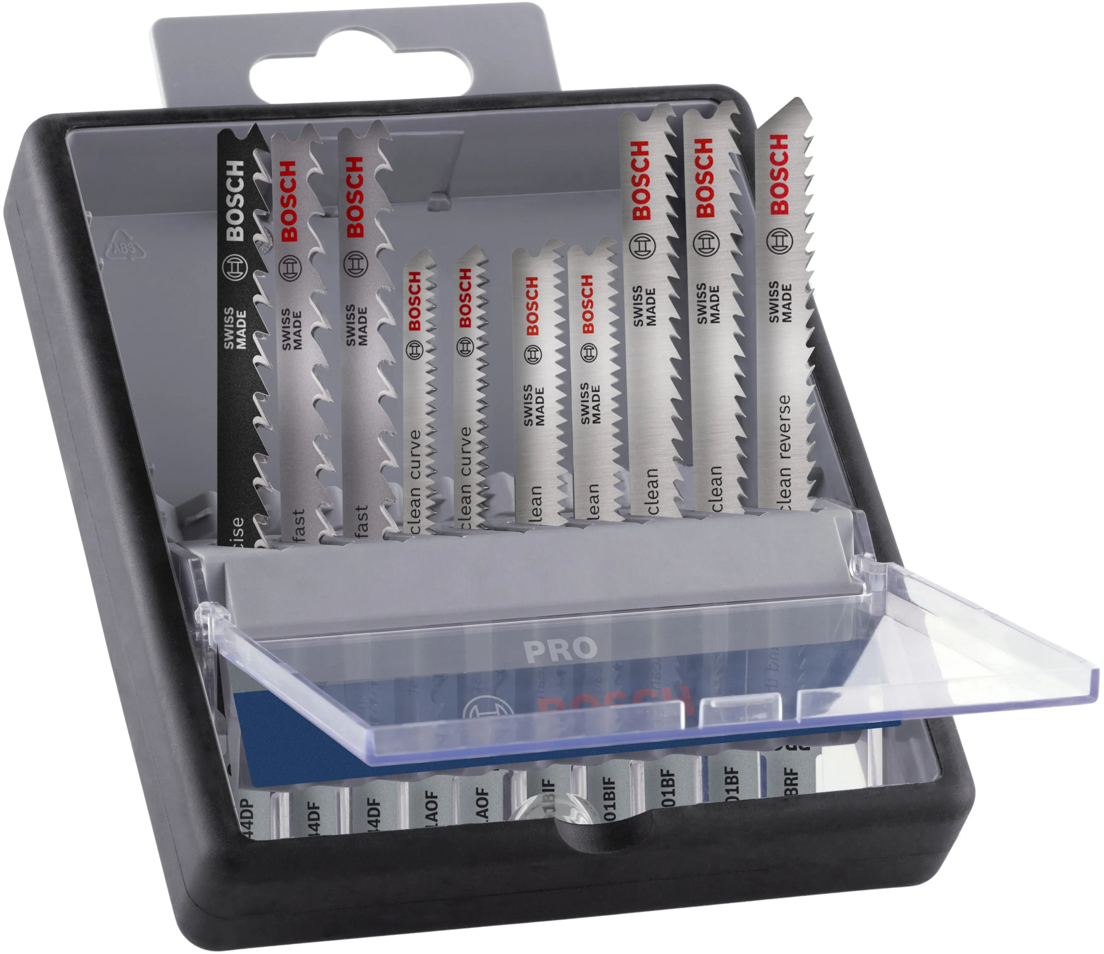 Coffret Pro 10 lames de scie sauteuse pour bois dur et stratifié 83 mm - BOSCH - 2607011941