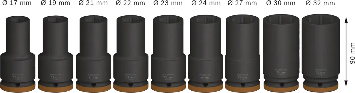 Coffret de 9 douilles PRO Impact - BOSCH - 2608003042