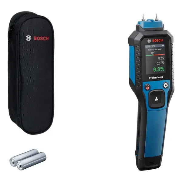Humidimètre à broches GMP 2-15 pour bois et matériaux avec capteur thermo-hygromètre - BOSCH - 0601078100