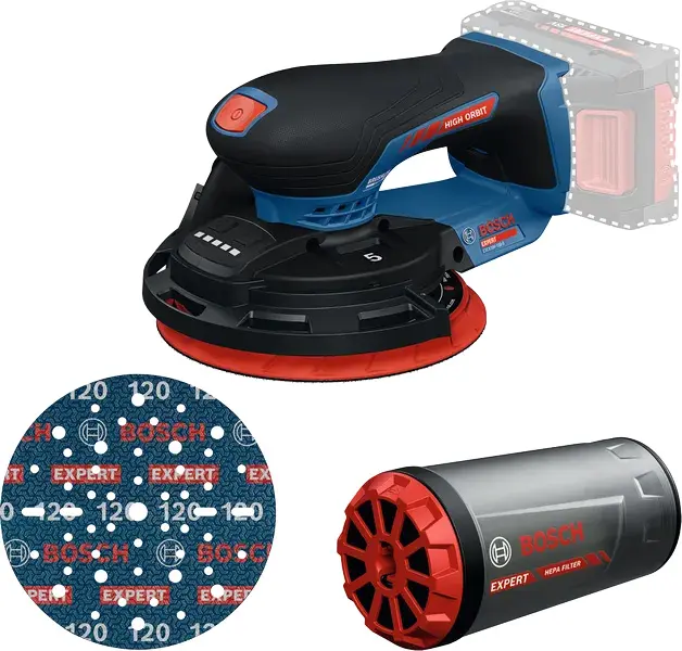 Ponceuse excentrique sans-fil Ø150mm EXEX 18V-150-5 Solo - BOSCH - Sans batterie, ni chargeur - 0601372901