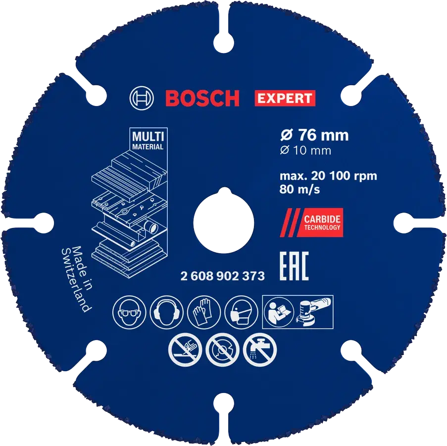Disque à tronçonner carbure expert Multi Material 76x10mm - BOSCH - 2608902373