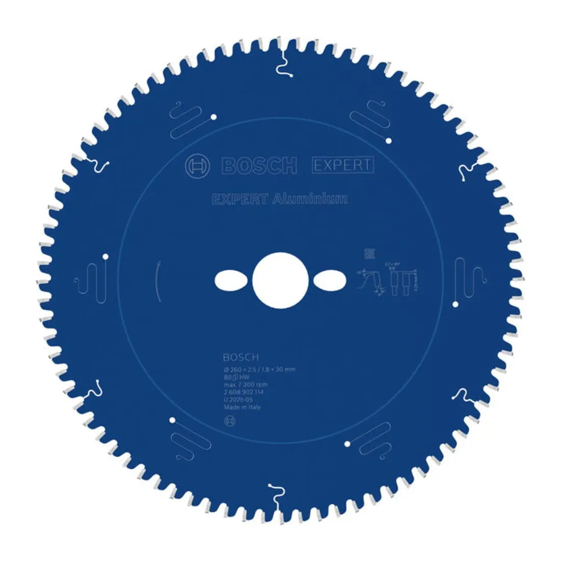 Lame de scie circulaire expert aluminium 260x30x2,8mm / 80D - BOSCH - 2608902114