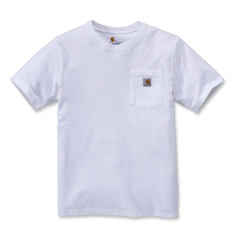 T-Shirt homme Pocket 100% coton avec poche poitrine T.M - CARHARTT - S1103296WHTM