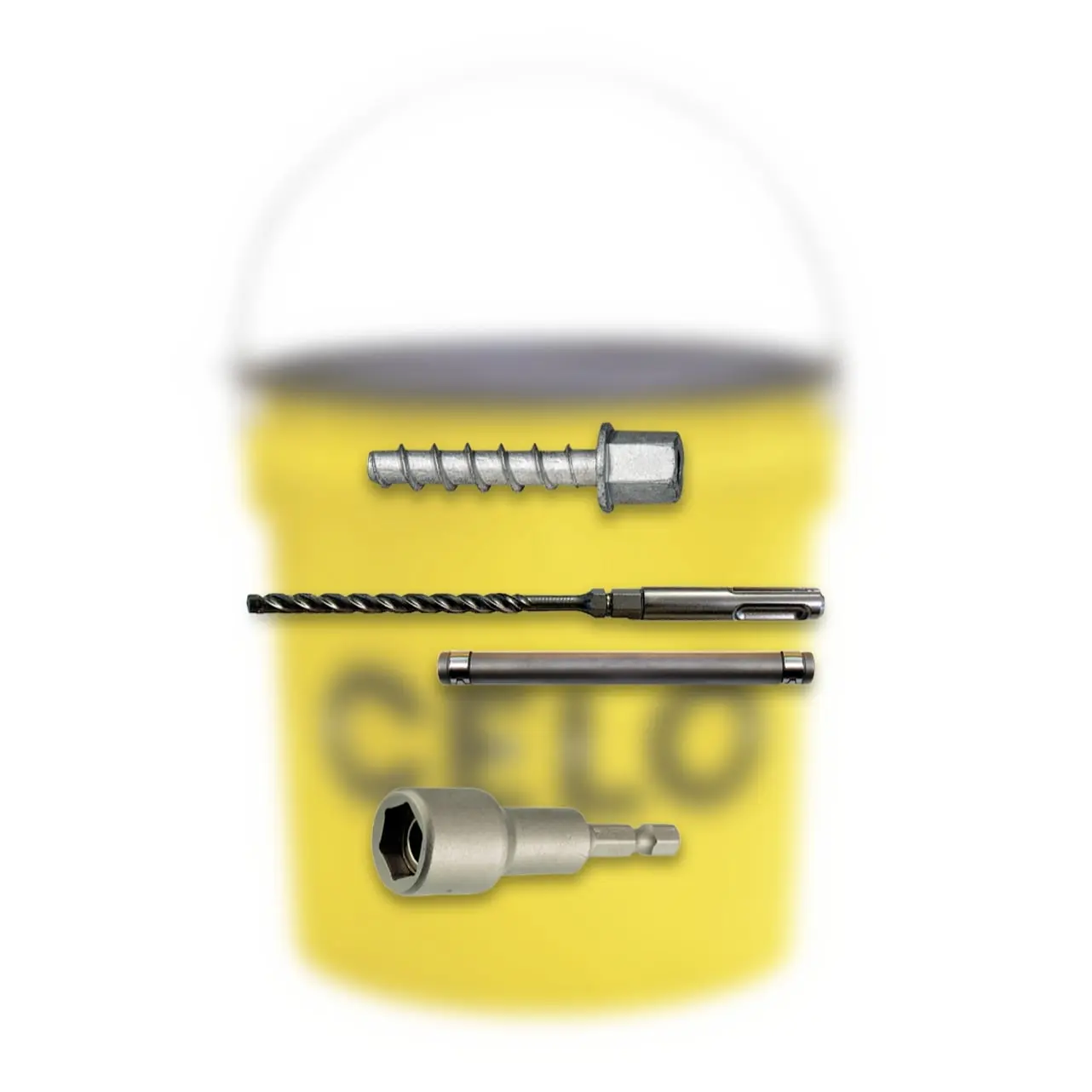 Pack installation seau de vis à béton BTS H 6-35 M8/M10 - 300 unités + kit rapide offert - CELO - BFZG635M810BTSH