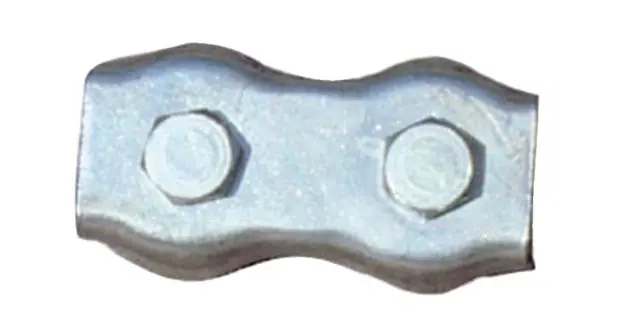 Serre-câble plat 2 boulons acier zingué - Lot de 2 - VISO - SCP