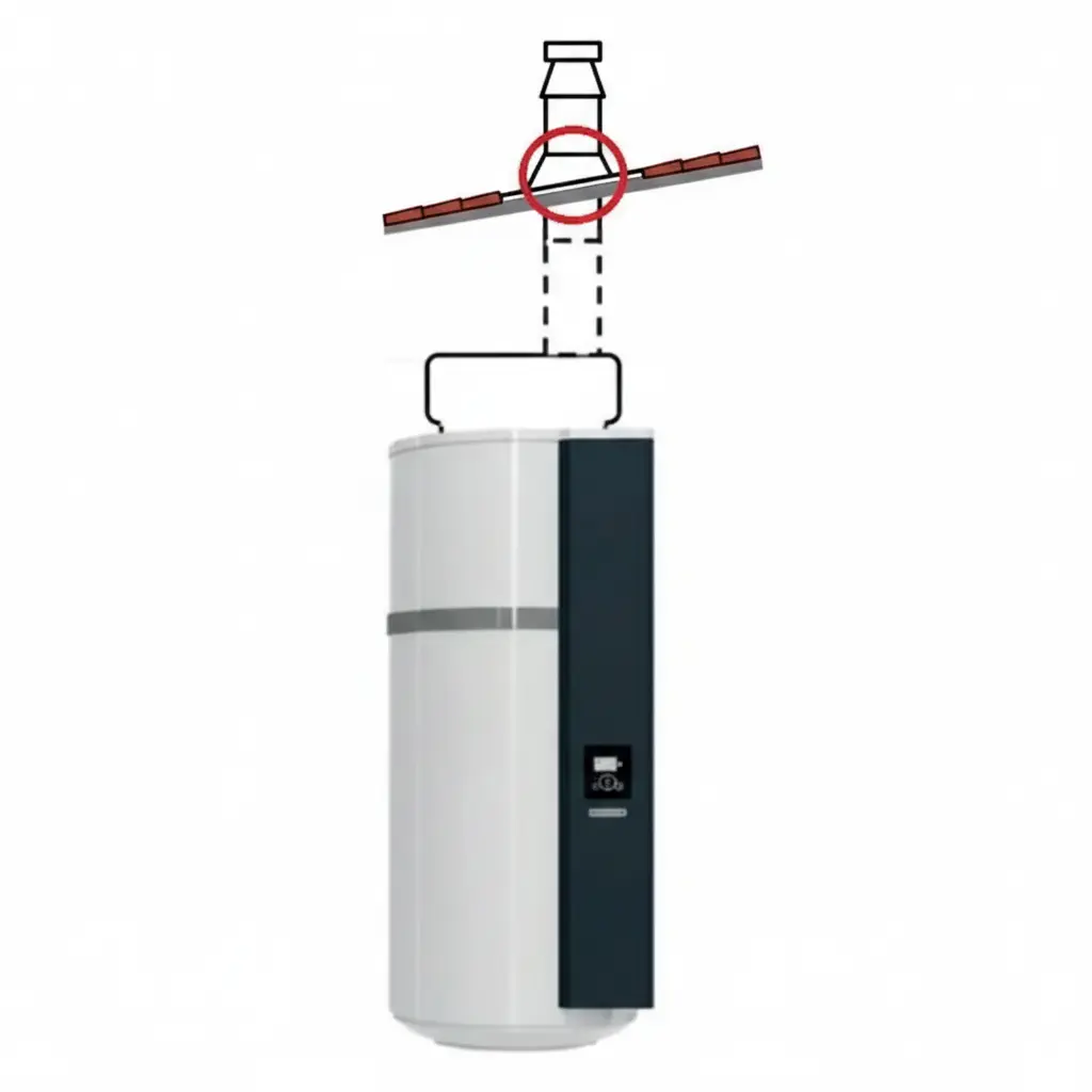 Terminal solin noir 25°-45° pour toit tuile - THERMOR - 354637
