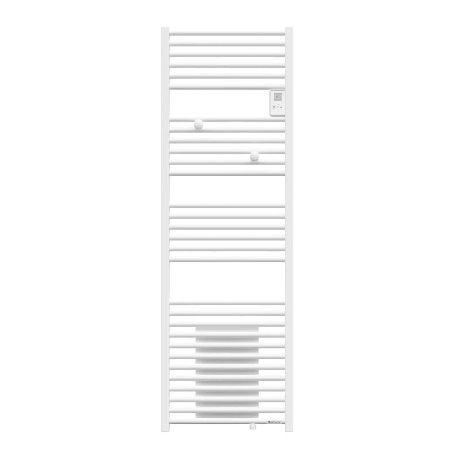 Radiateur sèche-serviettes mixte soufflerie RIVA 4, Blanc satiné , 2000 W, Standard - THERMOR - 471264