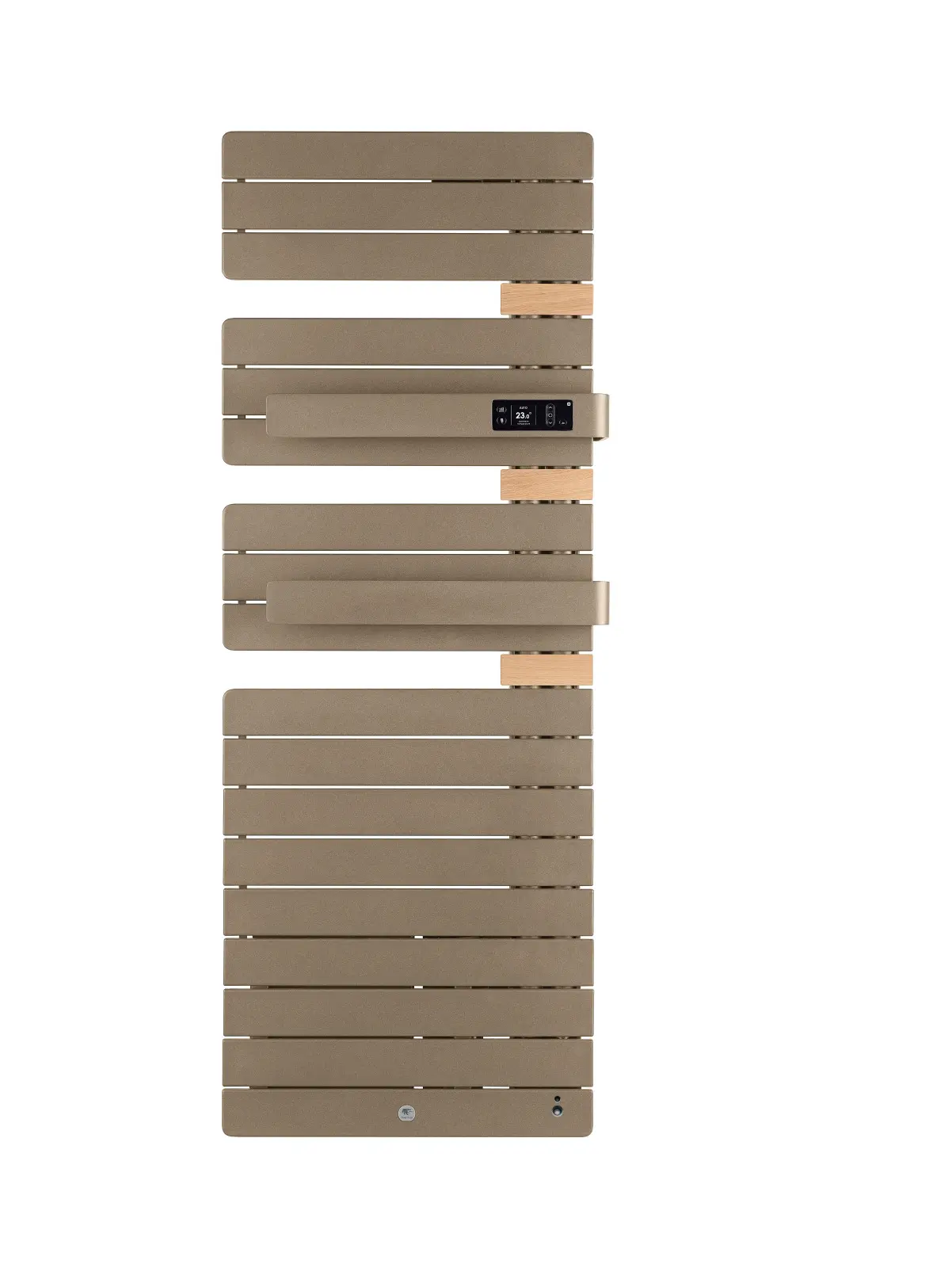 Radiateur électrique sèche-serviettes Allure 3 virtuose Mât à droite avec soufflerie 1750W - Brun sable/chêne - THERMOR - 483099