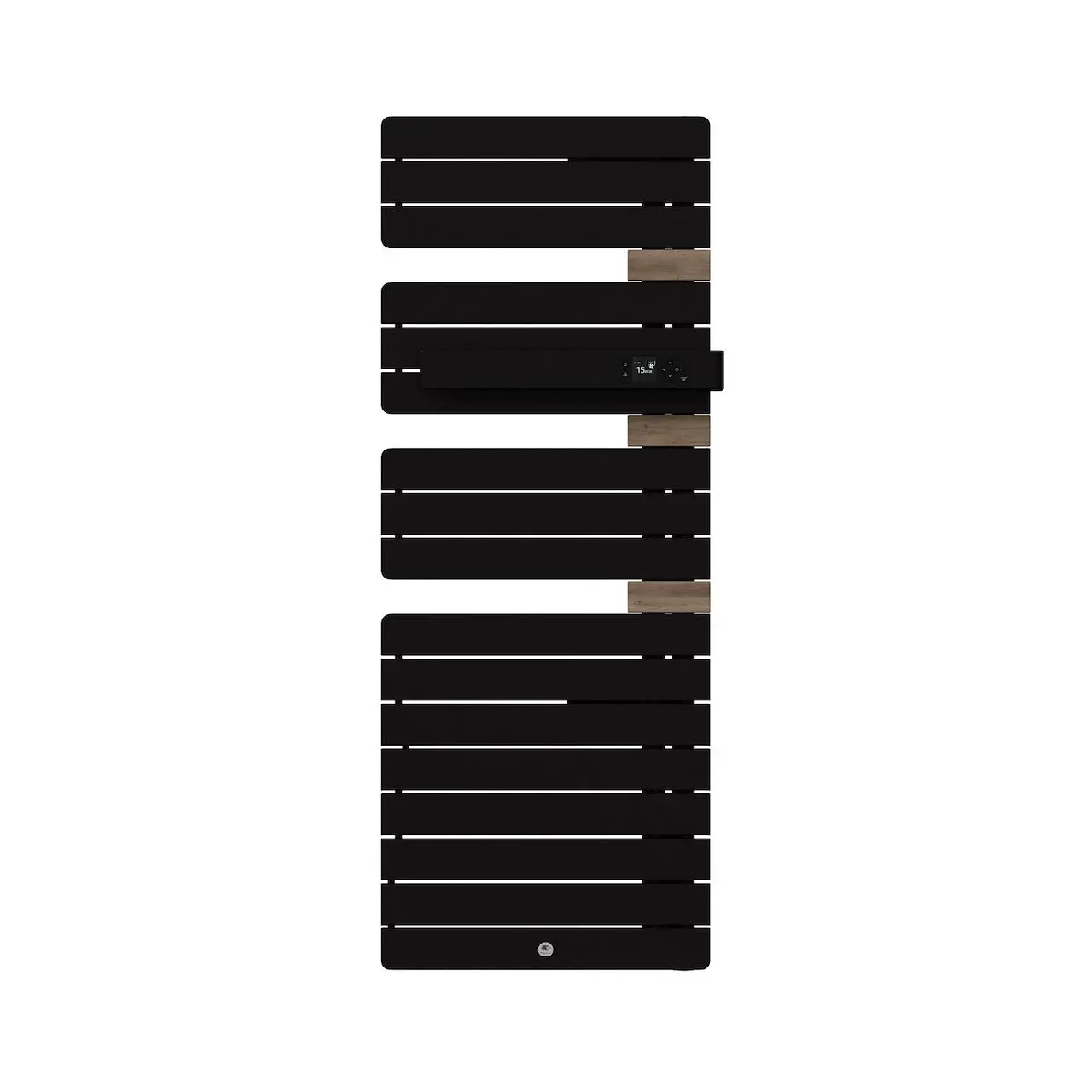 Radiateur électrique sèche-serviettes Allure 4 Classique Mât à droite 750W Noir carbone/Chêne - THERMOR - 483272