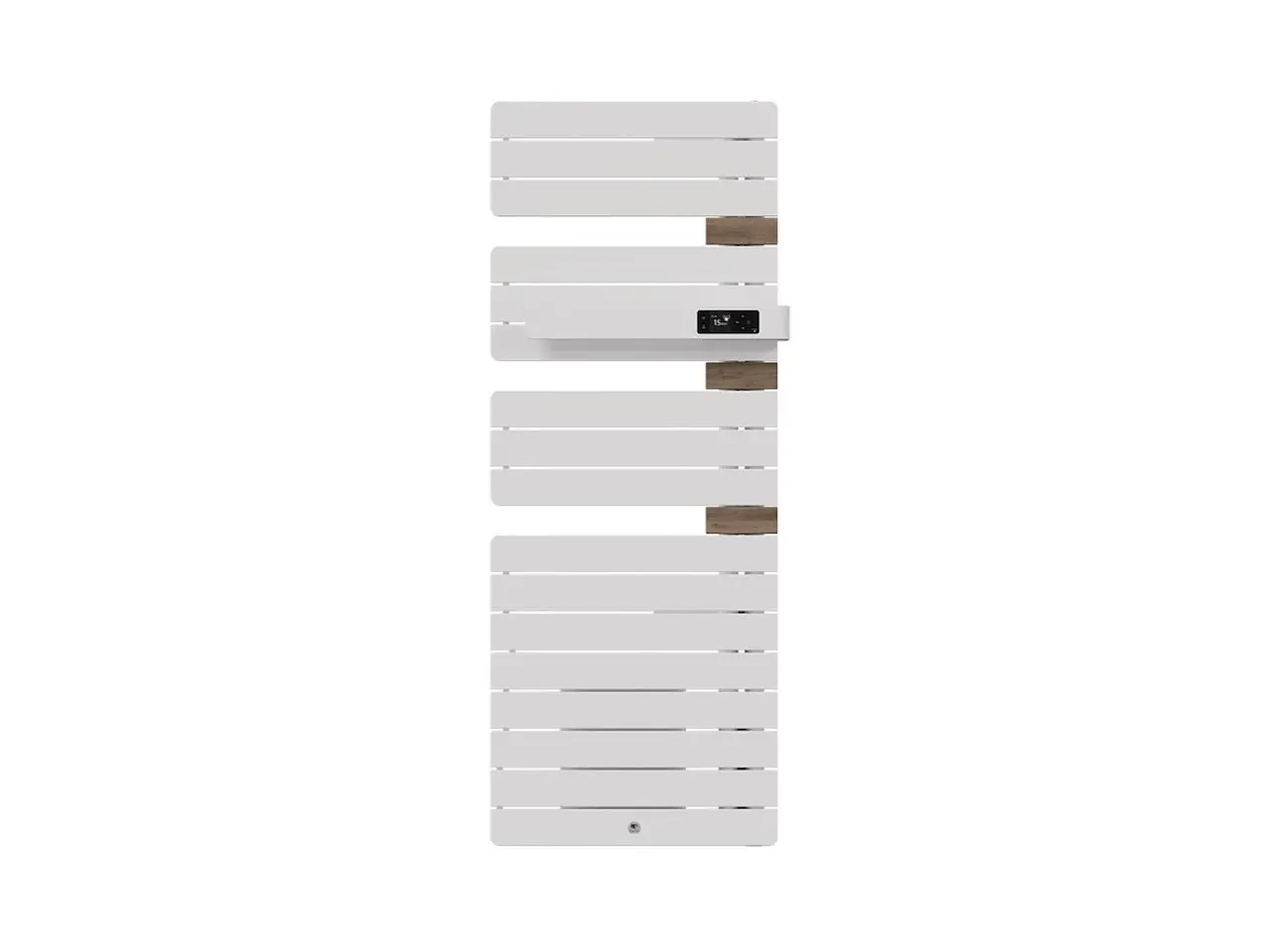 Radiateur électrique sèche-serviettes Allure 4 Classique Mât à droite 1750W Blanc Mat/Chêne - THERMOR - 483276