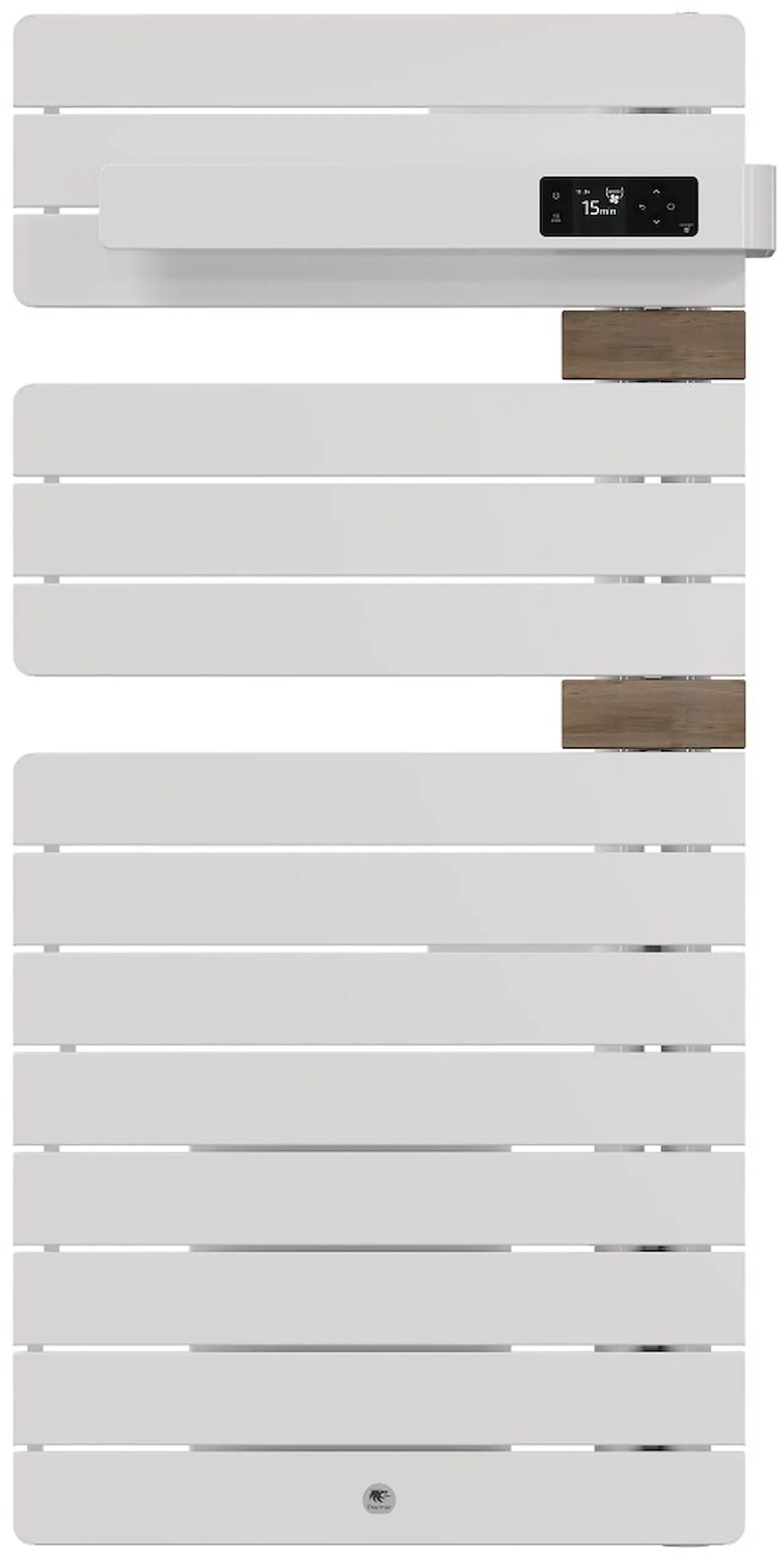 Radiateur électrique sèche-serviettes Allure 4 Classique Mât à droite 1500W Blanc Brillant/Chêne - THERMOR - 483309