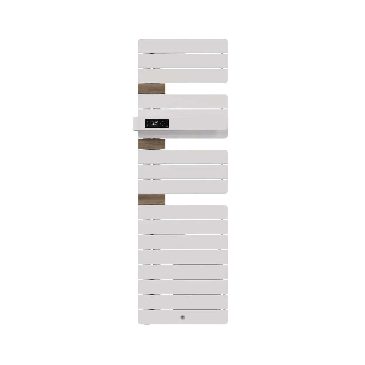 Radiateur électrique sèche-serviettes Allure 4 Classique Mât à gauche étroit 1600W Blanc Mat/Chêne - THERMOR - 483344