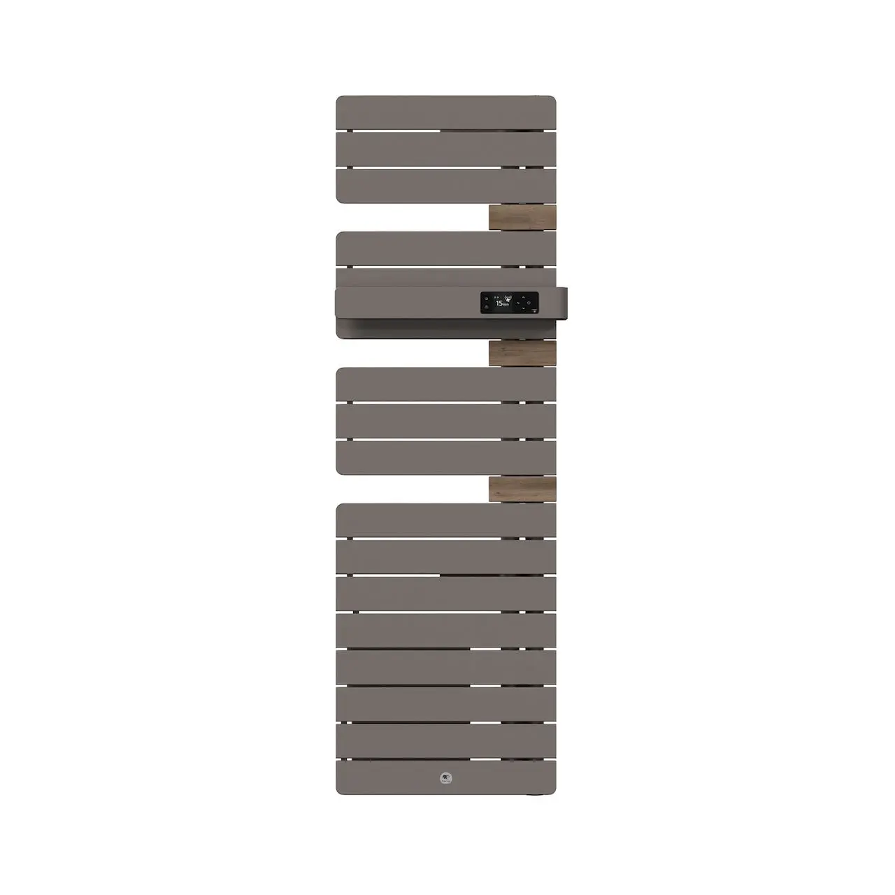 Radiateur électrique sèche-serviettes Allure 4 Classique Mât à droite étroit 1600W Gris roche/Chêne - THERMOR - 483355