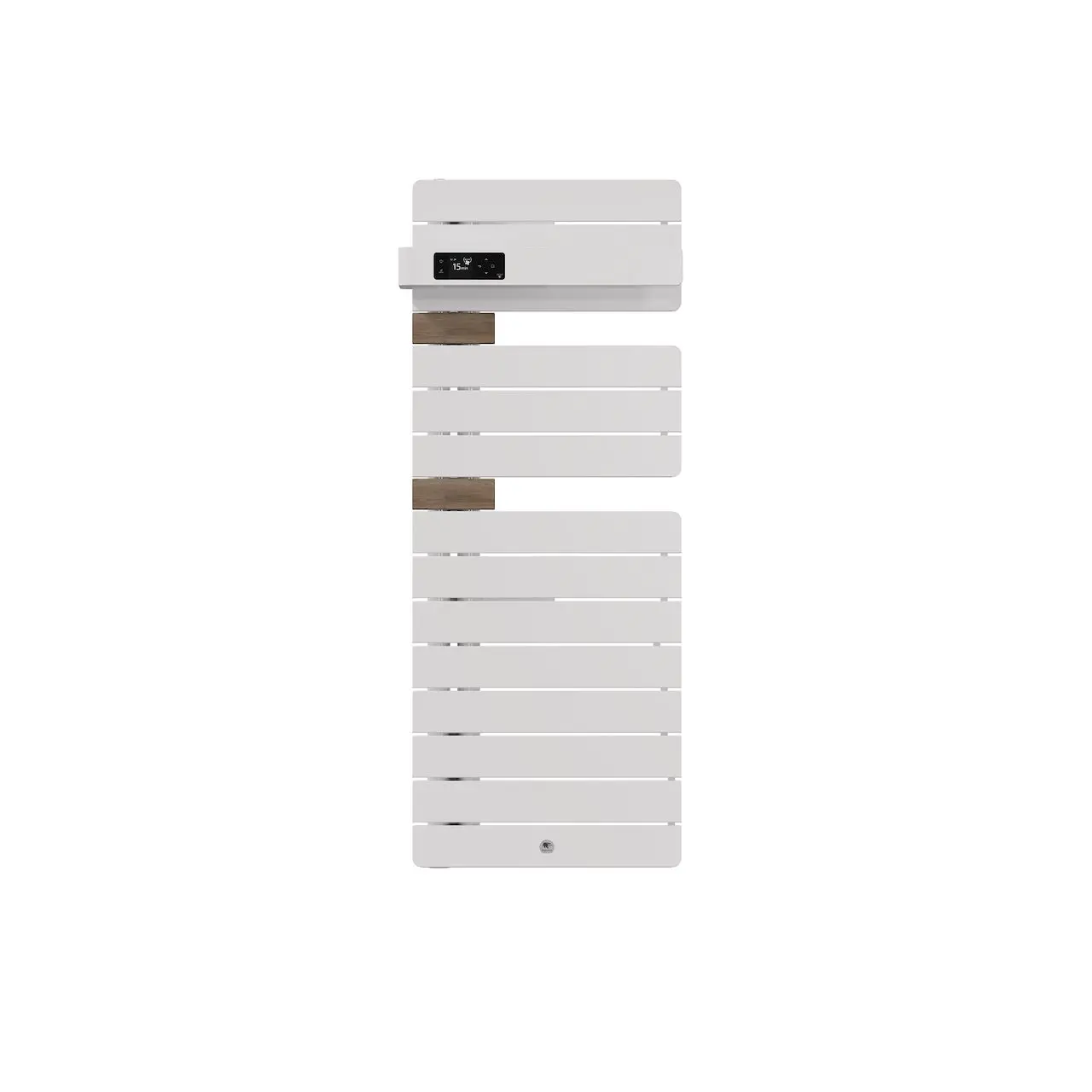 Radiateur électrique sèche-serviettes Allure 4 Classique Mât à gauche étroit 500W Blanc Brillant/Chêne - THERMOR - 483358