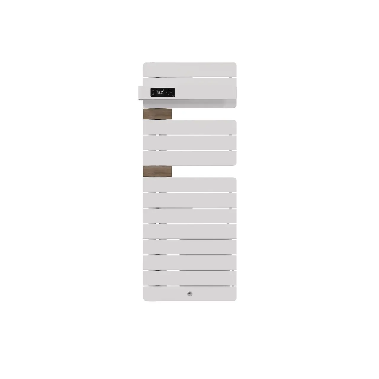 Radiateur électrique sèche-serviettes Allure 4 Classique Mât à gauche étroit 1500W Blanc Mat/Chêne - THERMOR - 483376