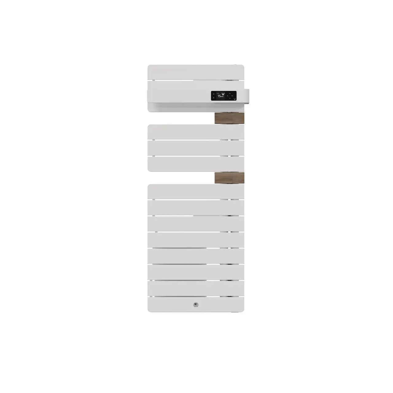 Radiateur électrique sèche-serviettes Allure 4 Classique Mât à droite étroit 1500W Blanc Mat/Chêne - THERMOR - 483377