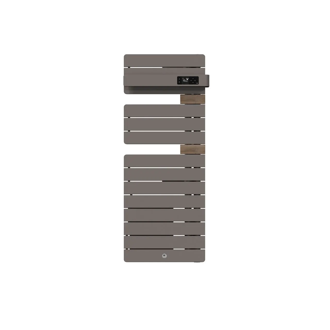 Radiateur électrique sèche-serviettes Allure 4 Classique Mât à droite étroit 1500W Gris roche/Chêne - THERMOR - 483387
