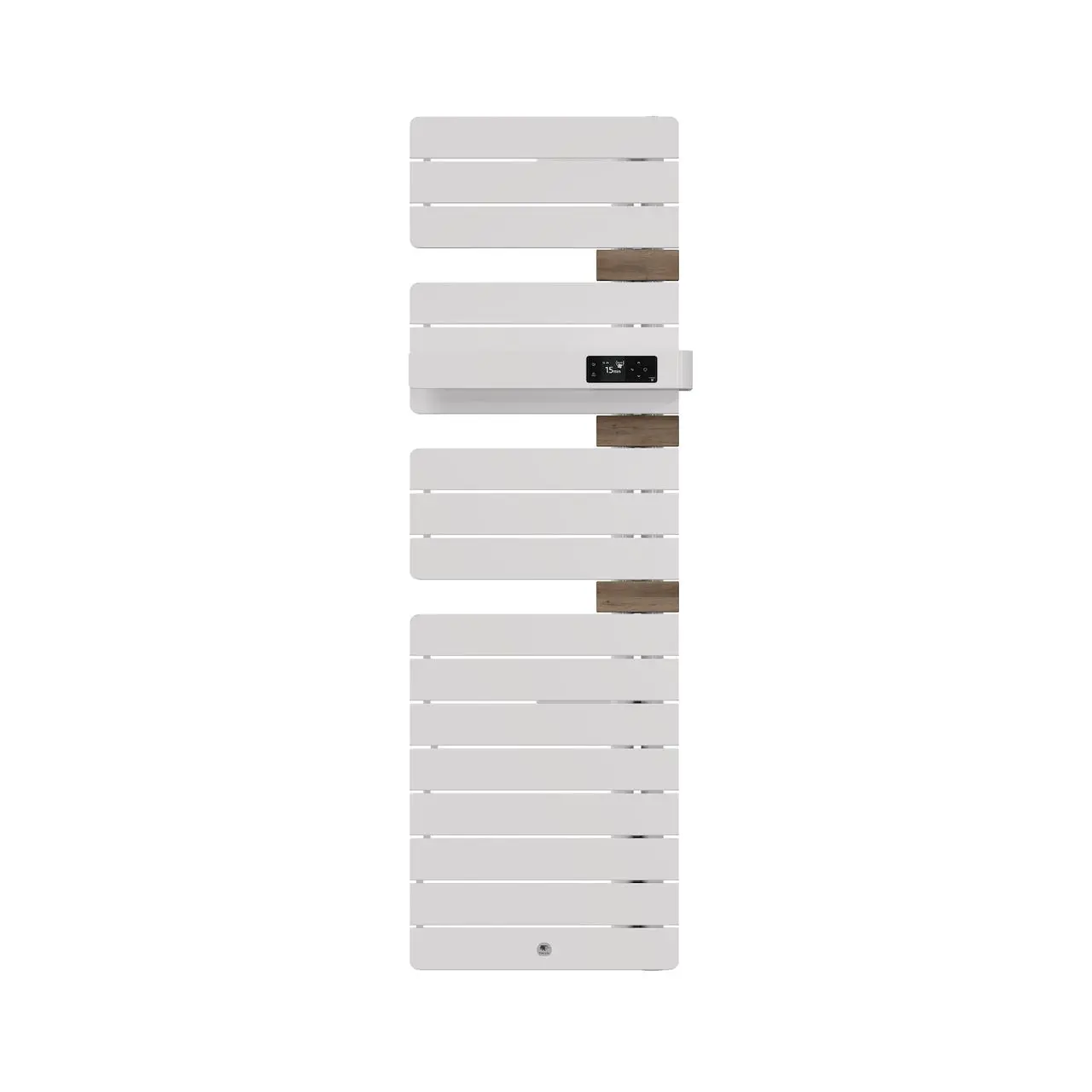 Radiateur électrique sèche-serviettes Allure 4 Classique Mât à droite étroit 600W Blanc Brillant/Chêne - THERMOR - 483391
