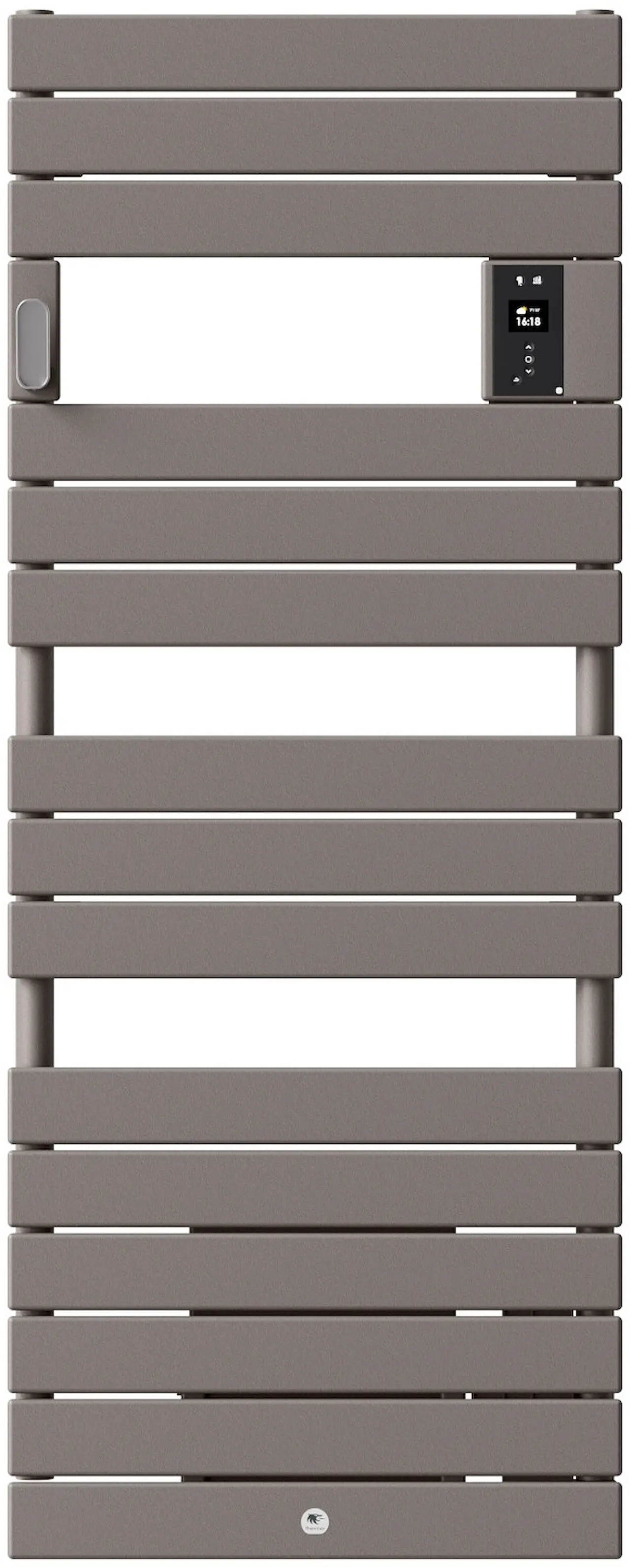 Radiateur sèche-serviettes Riviera 2 avec soufflerie, Gris roche, 1500 W, Standard - THERMOR - 498518
