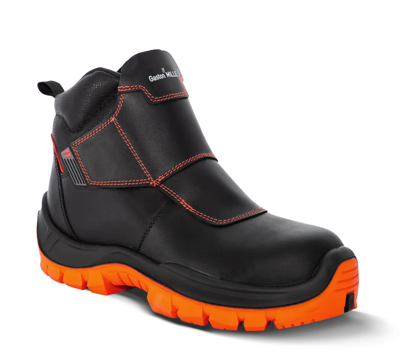 Chaussures de sécurité de soudeur cuir Unisoudeur S3 SRC - Noir/Orange - pointure  44 - GASTON MILLE - UHNO344