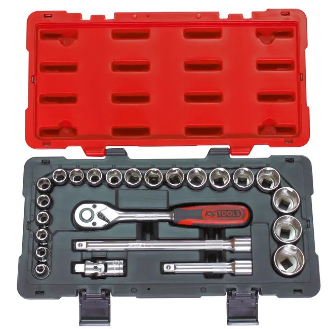 Coffret de douilles, cliquets et accessoires ultimate 1/2'' - 24 pièces - KS TOOLS - 922.0623