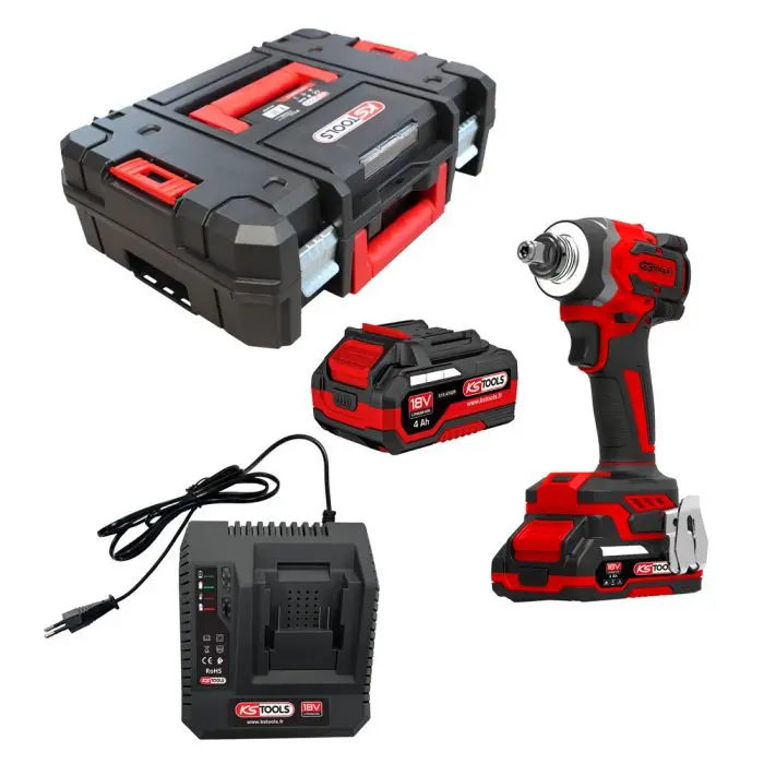 Coffret visseuse à chocs porte-embouts 1/2'' 18V 230 Nm - KSTOOL - avec 2 batteries 18V 4Ah - chargeur - coffret - 515.4745F
