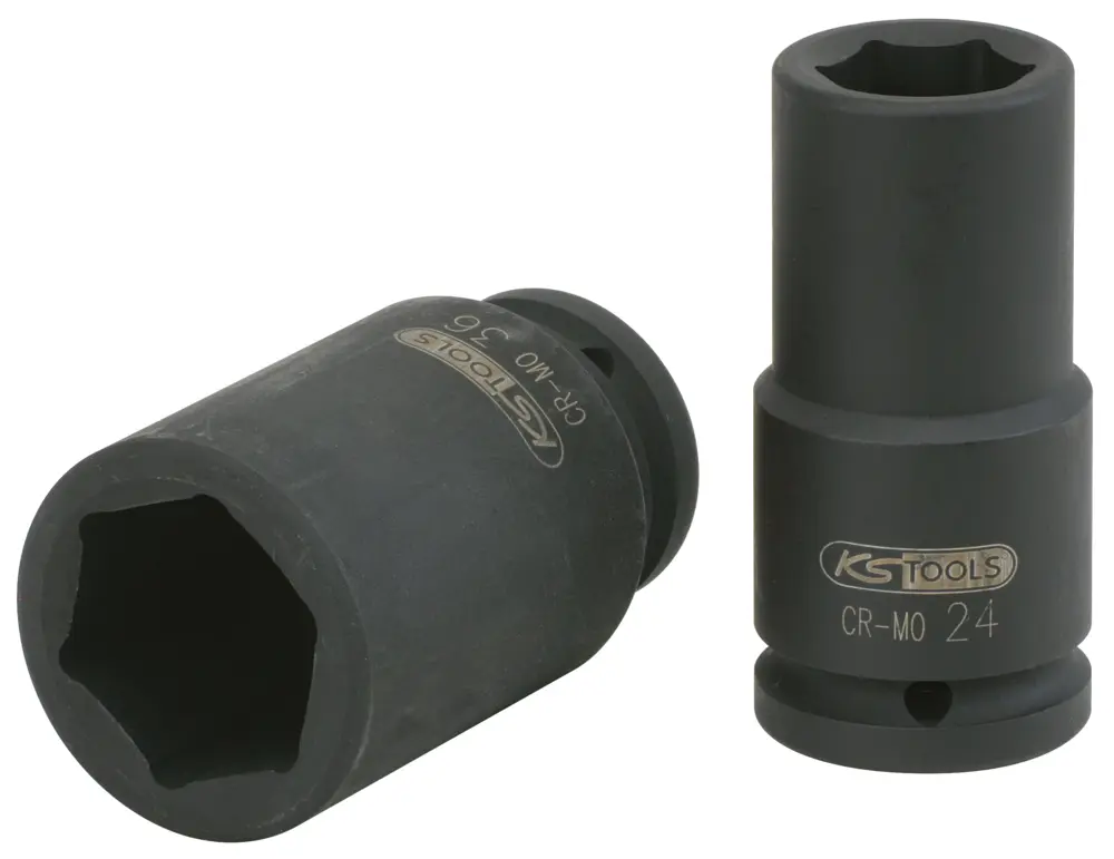 Douille longue à chocs 6 pans 3/4", 28 mm sur carte - KSTOOLS - 515.1428-E