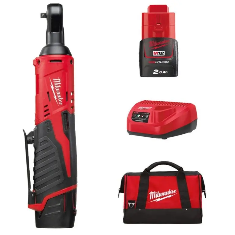 Clé à cliquet M12 IR-201B 1/4" avec batterie 12V 2.0Ah /chargeur/ sac de transport - MILWAUKEE - 4933441725