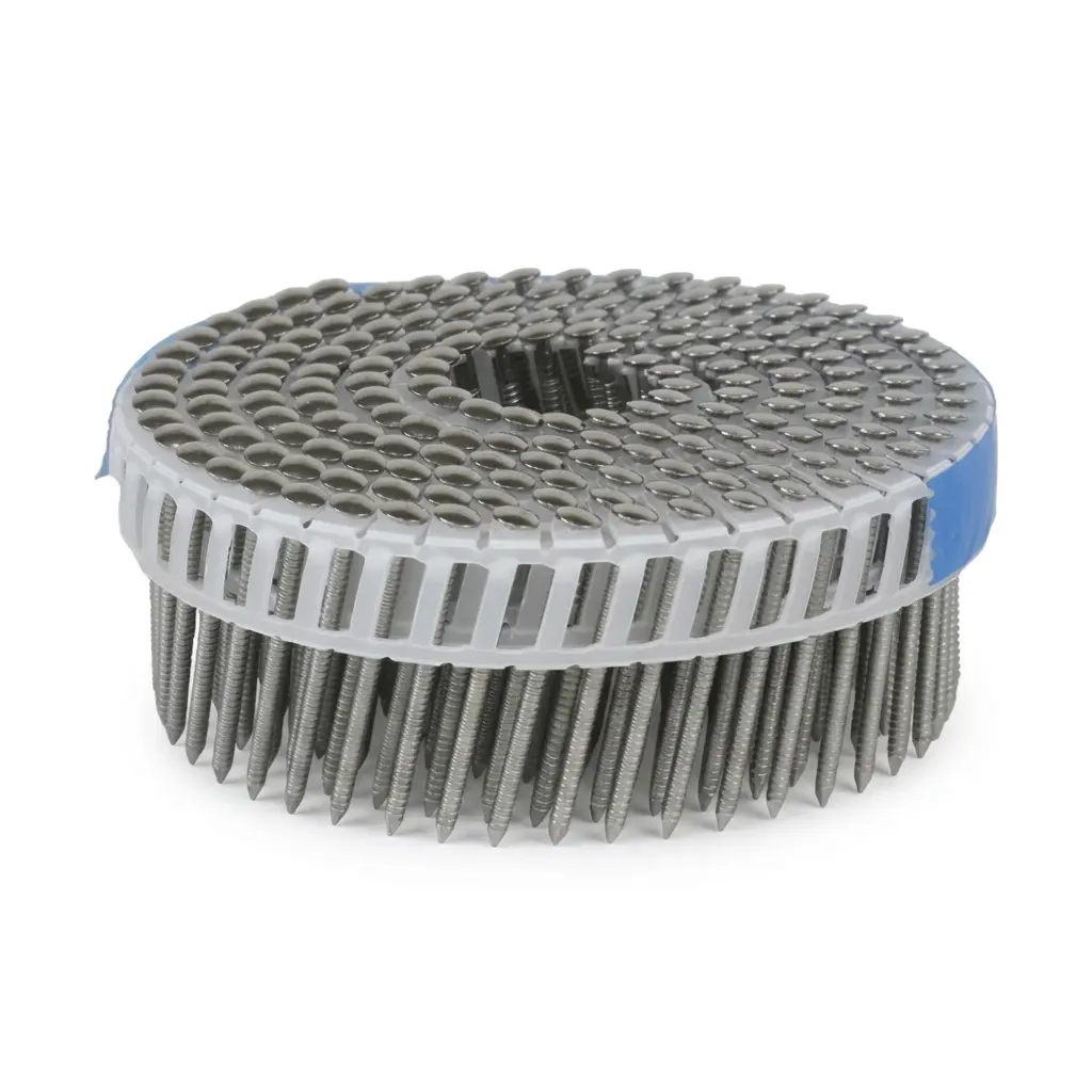 Clou annelé tête bombée 16° en rouleau - Inox 304 - 2,3 x 55 mm - BTE 9000 - SENCO - ES22AGBH